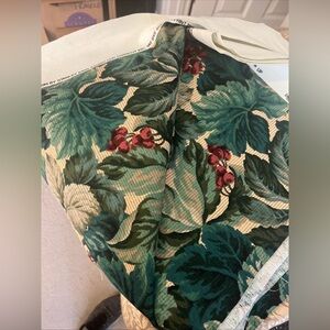 Vintage Stanley King Studio For Fabricut Vat Dye Screen Print 2 Yards Fabric